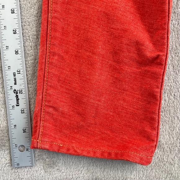 Kapital Japanese Denim Jeans Men 1 (29x35) Orange 3D Made in Japan Okayama - Picture 10 of 14